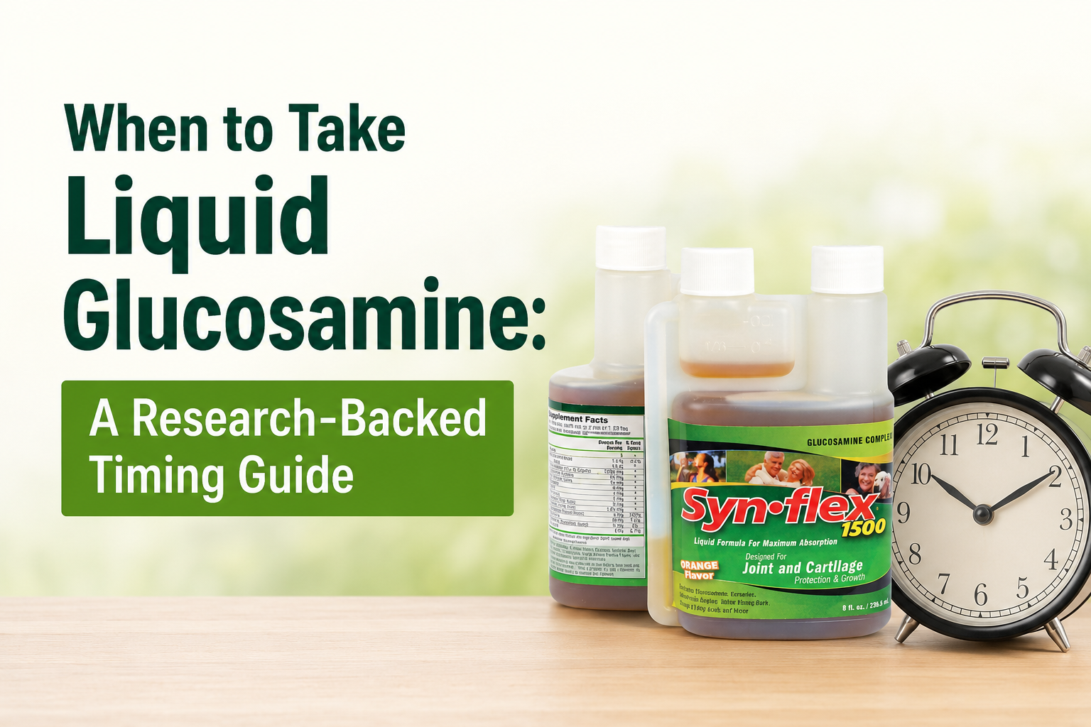 When to Take Liquid Glucosamine: A Research-Backed Timing Guide